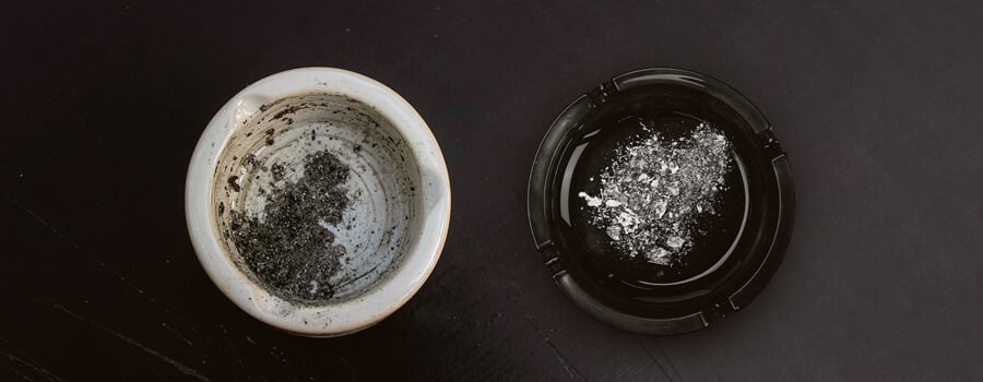 Black and white cannabis hash