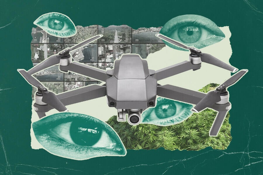 Is drone-surveillance een probleem voor de buitenteelt van cannabis?